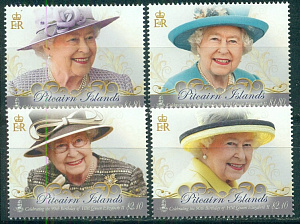 Питкерн, 2016, 90 лет Елизаветы II, 4 марки